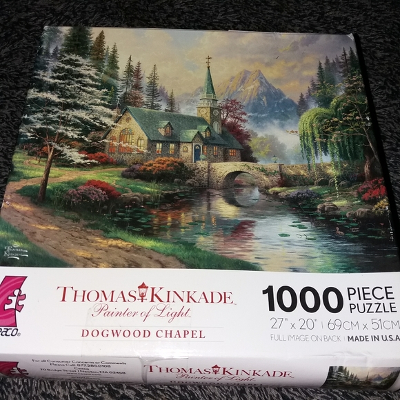 Ceaco Thomas Kinkade Puzzle 1000 Dogwood Chapel - Picture 1 of 1